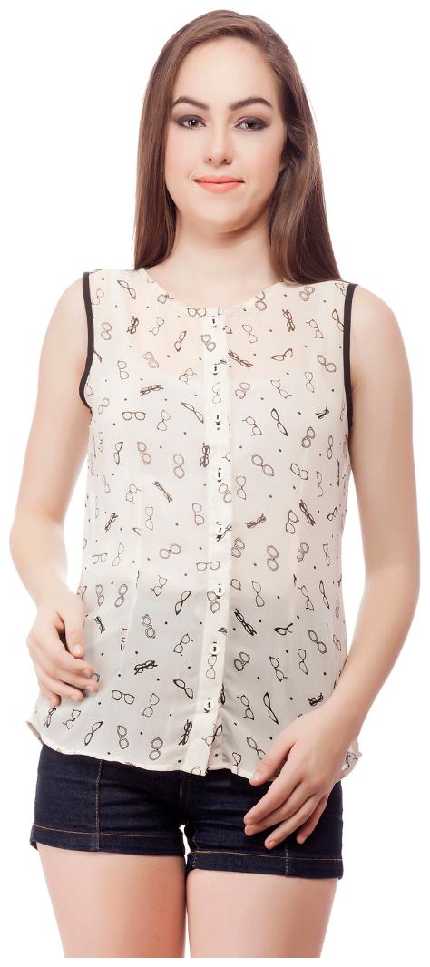 

Cattleya Women Printed Regular top - Grey