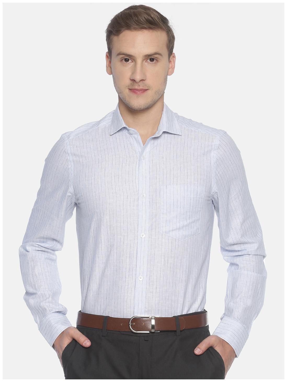 

Linen Club Men Regular fit Formal Shirt - Blue