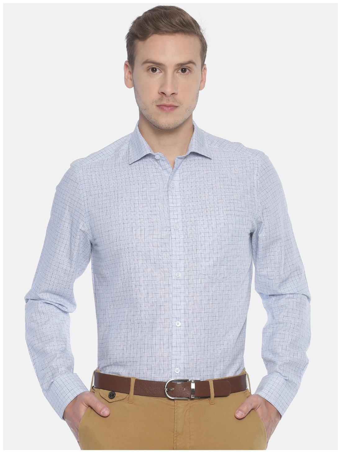 

Linen Club Men Regular fit Formal Shirt - Blue