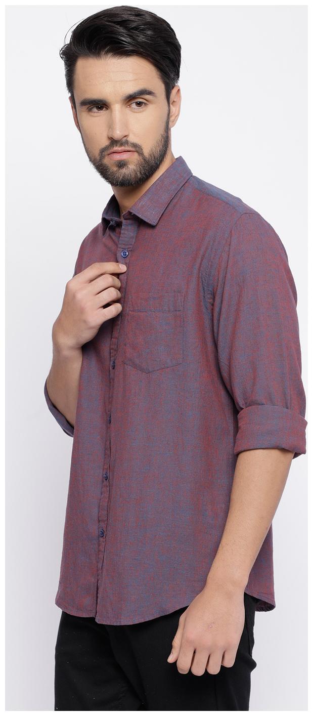 

Linen Club Men Purple Solid Regular Fit Casual Shirt