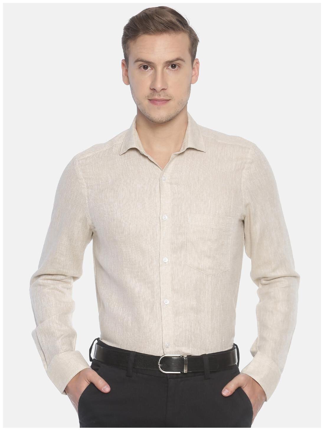 

Linen Club Men Regular fit Formal Shirt - Beige