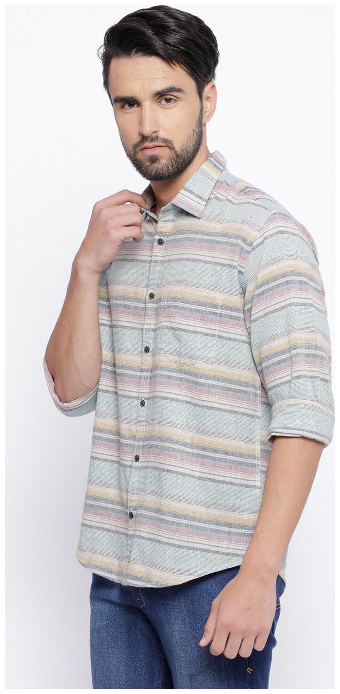 

Linen Club Men Multi Vertical Stripes Regular Fit Casual Shirt