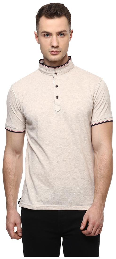 

Cayman Men White Regular fit Cotton Mandarin collar T-Shirt - Pack Of 1