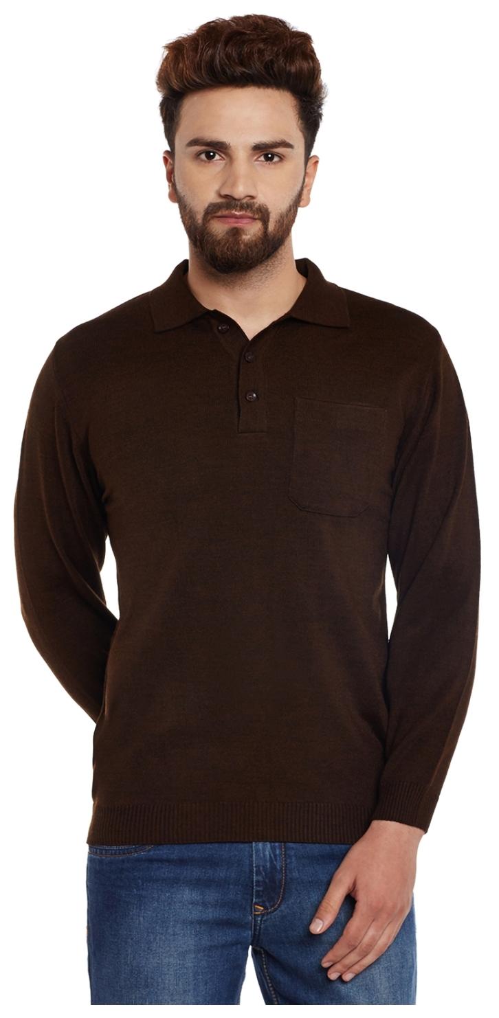 

Cayman Men s Regular Fit Polo Solid T-Shirt - Brown