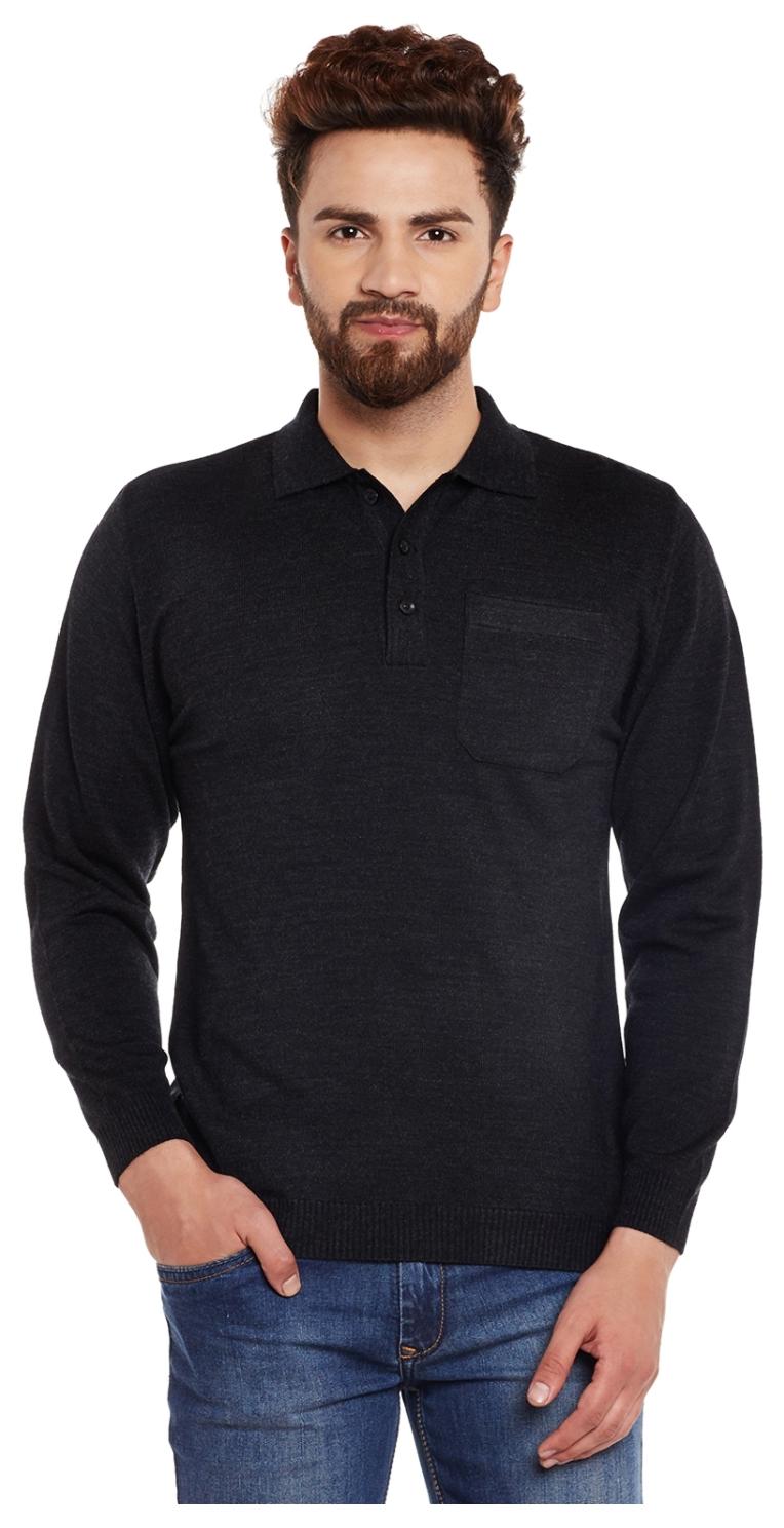 

Cayman Men s Regular Fit Polo Solid T-Shirt - Black