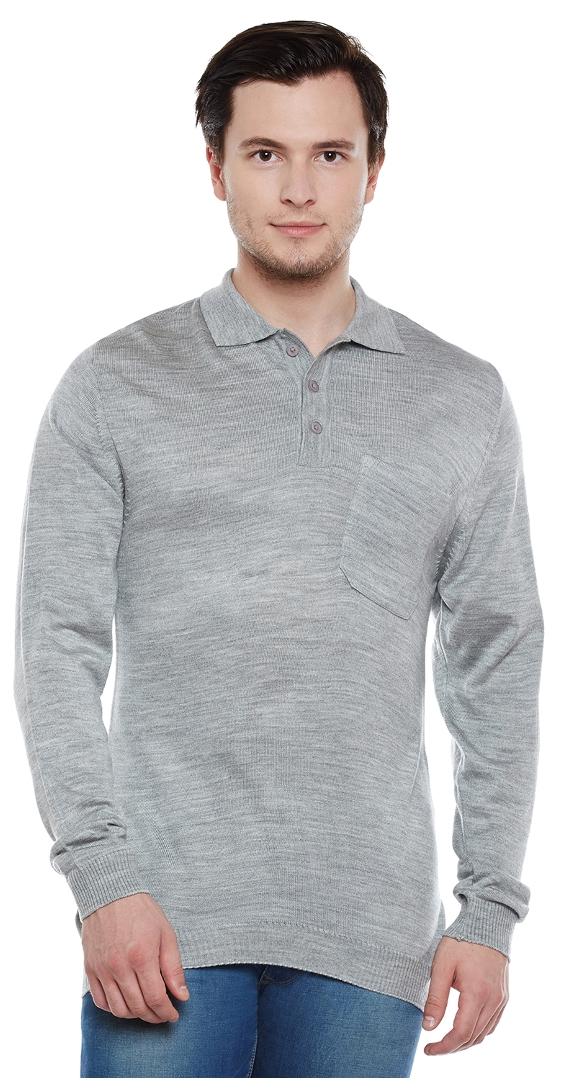 

Cayman Men s Regular Fit Polo Solid T-Shirt - Grey