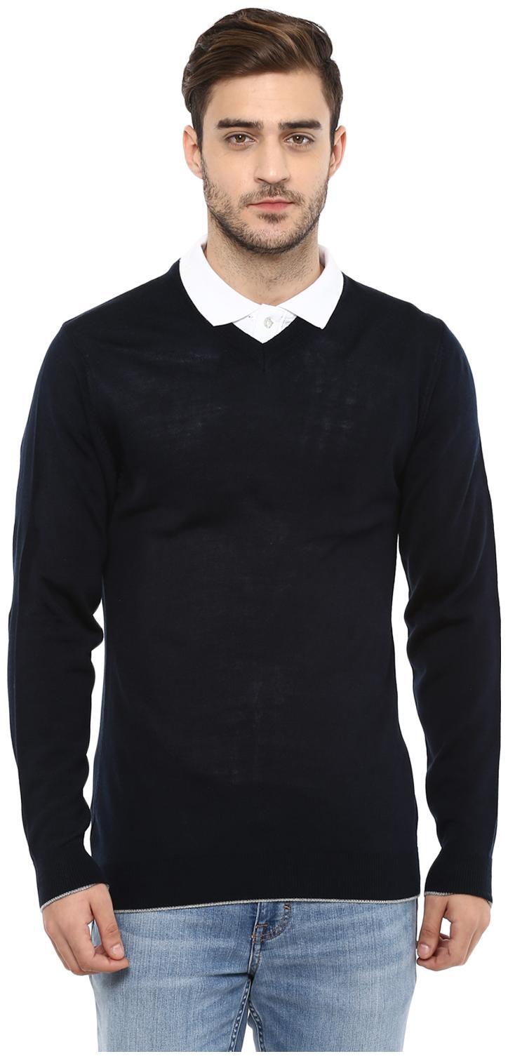 

Cayman Men Blue V neck Pullover