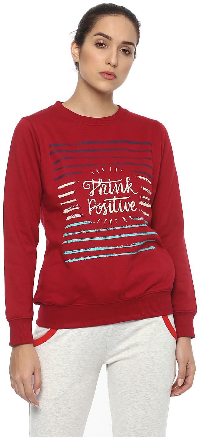 

Cayman Women Printed Sweatshirt - Red
