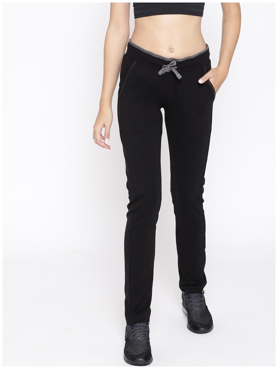 

Cayman Women Regular fit Cotton Solid Track pants - Black