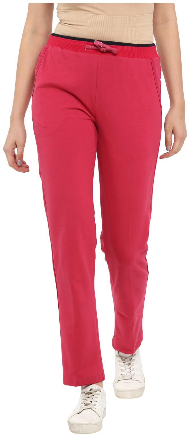 

Cayman Women Regular fit Cotton Solid Track pants - Pink