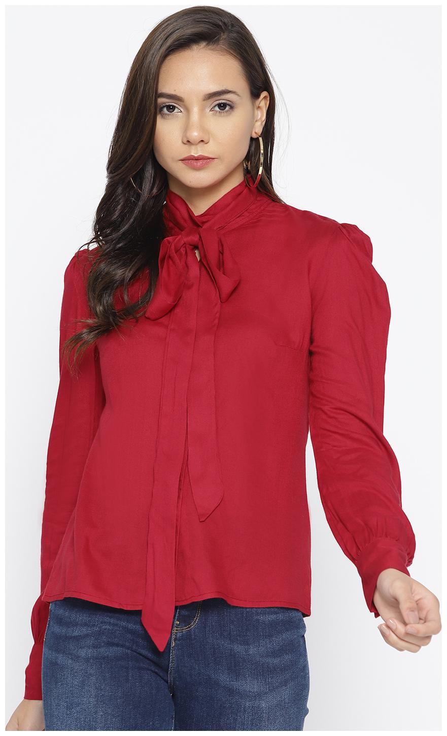 

Cayman Women Solid Shirt style - Red