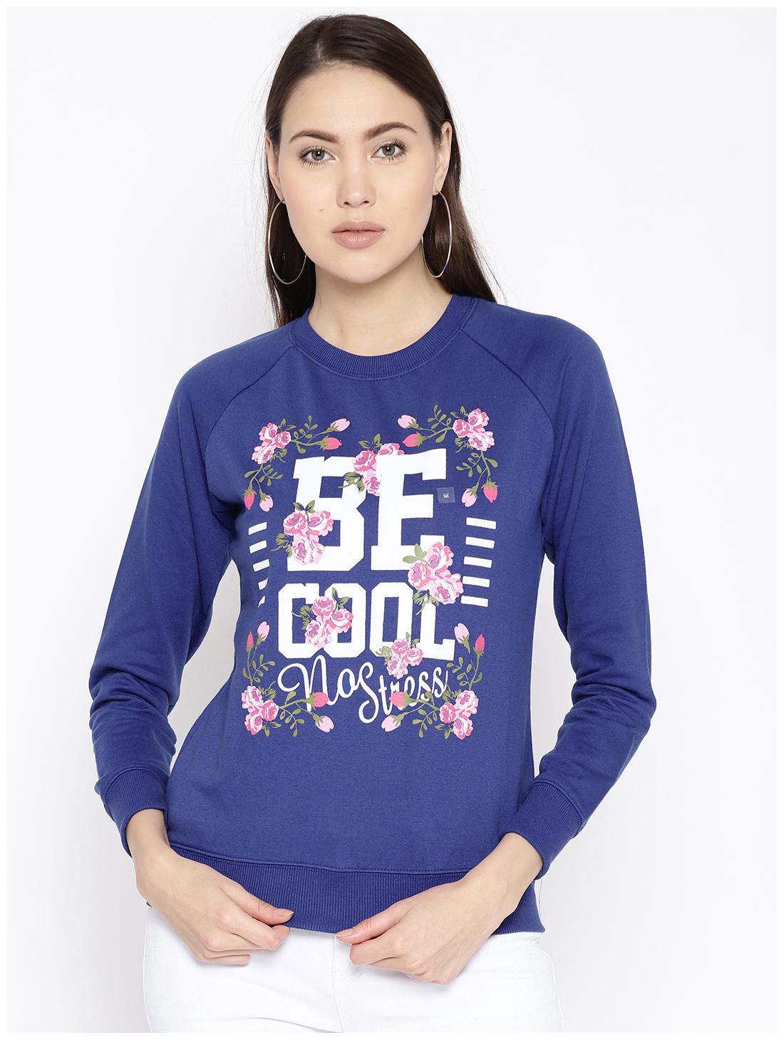 

Cayman Women Printed Sweatshirt - Blue