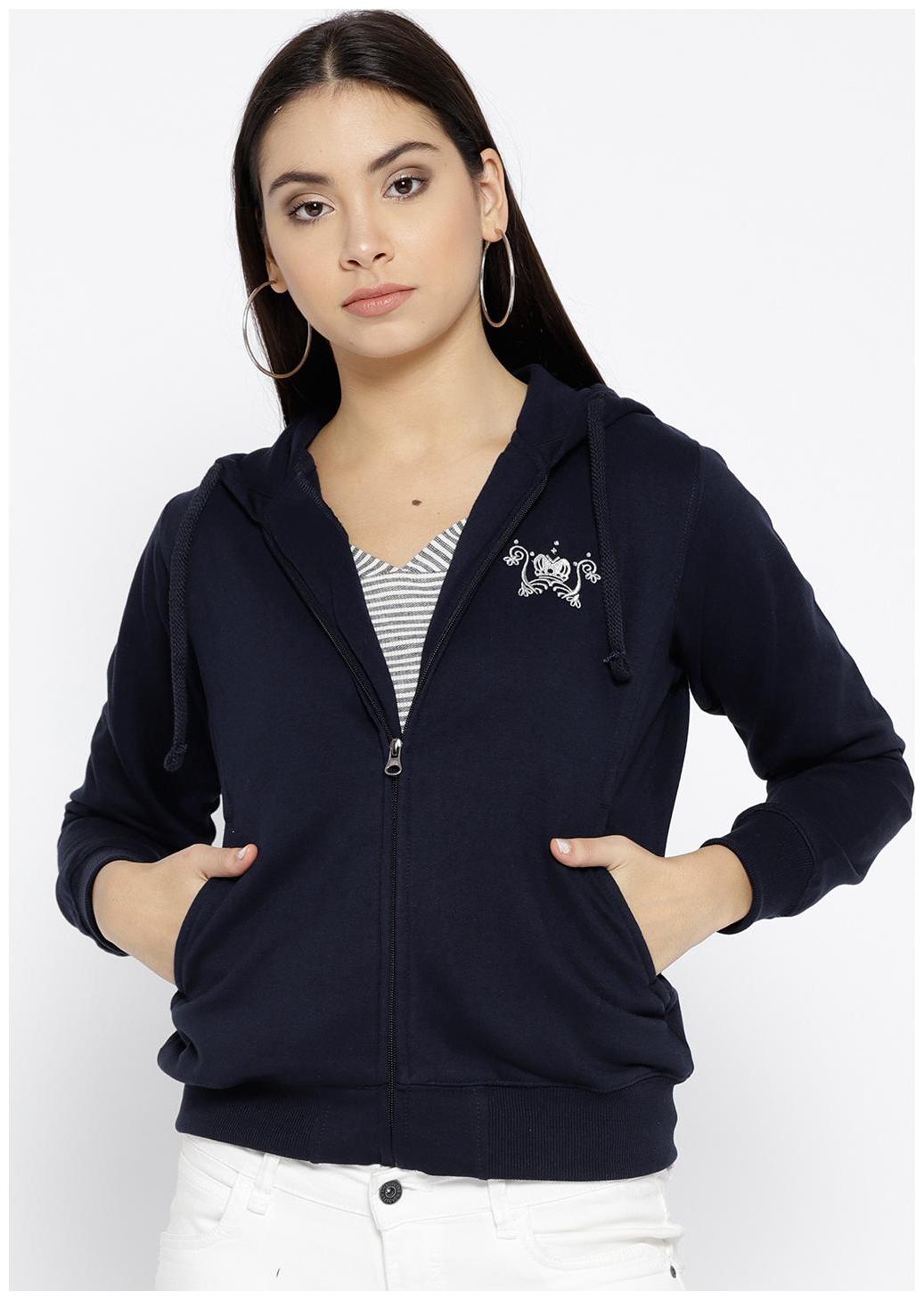 

Cayman Women Solid Hoodie - Blue