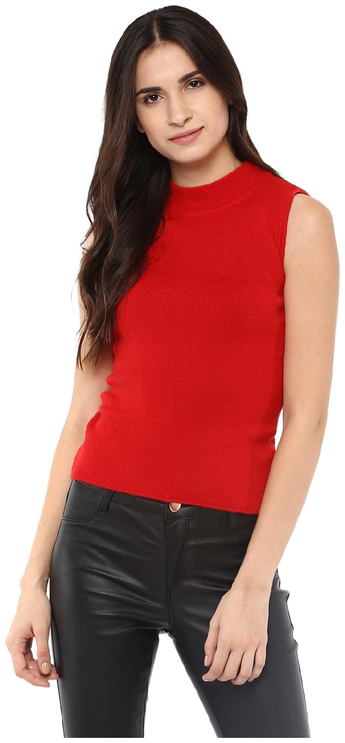 

Cayman Women Solid Regular top - Red