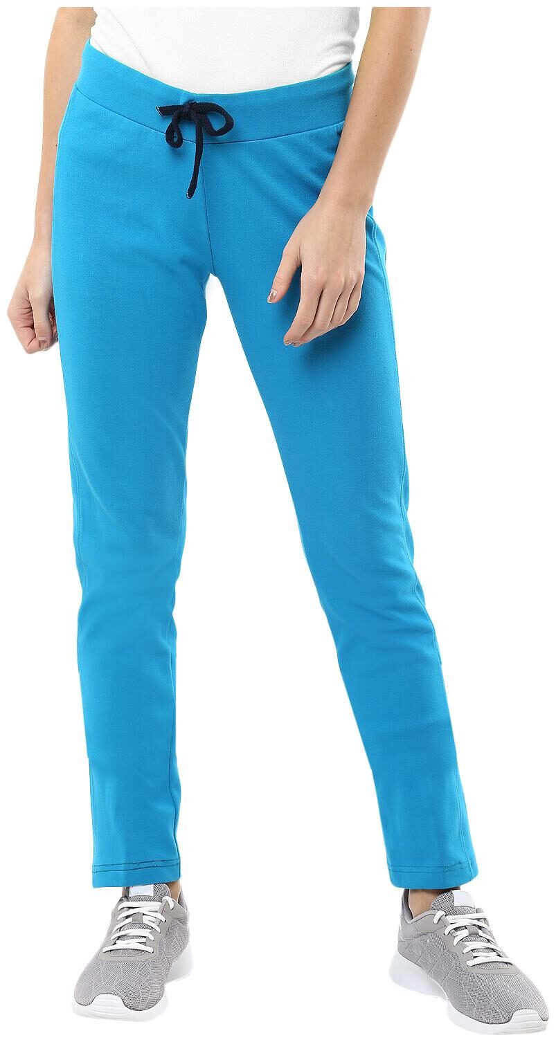 

Cayman Women Regular fit Cotton Solid Track pants - Blue