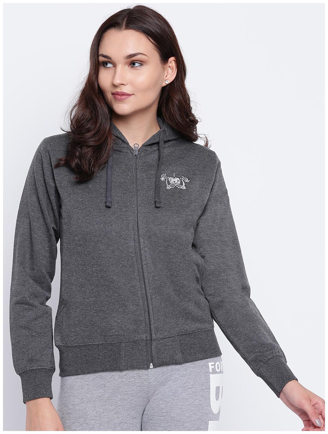 

Cayman Women Solid Sweatshirt - Grey