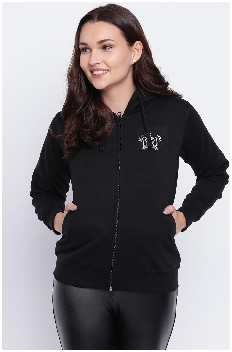 

Cayman Women Solid Sweatshirt - Black