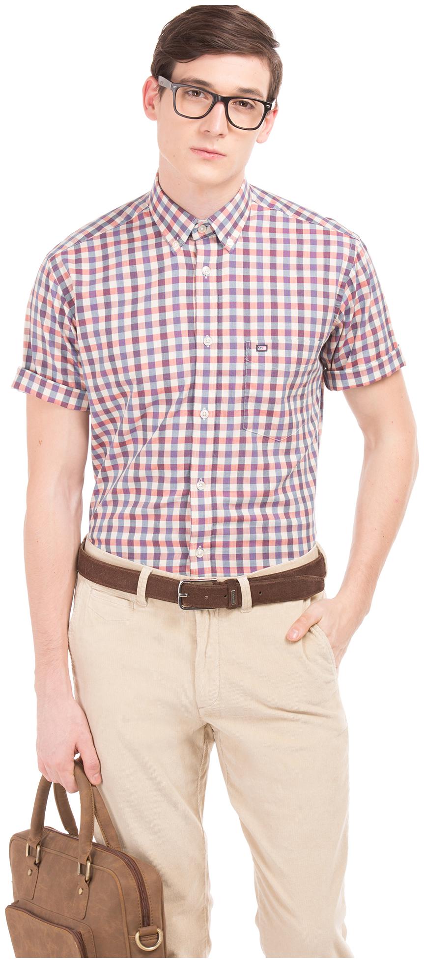 

Arrow Men Pink Checked Regular Fit Casual Shirt