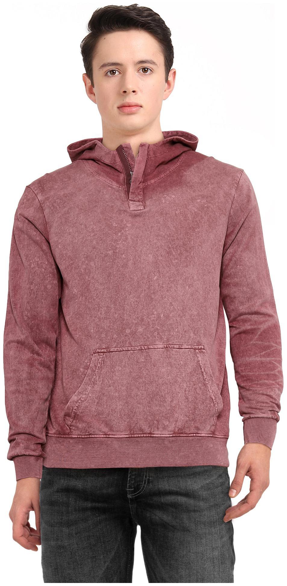 

CHEROKEE Men Red Hooded Hoodie
