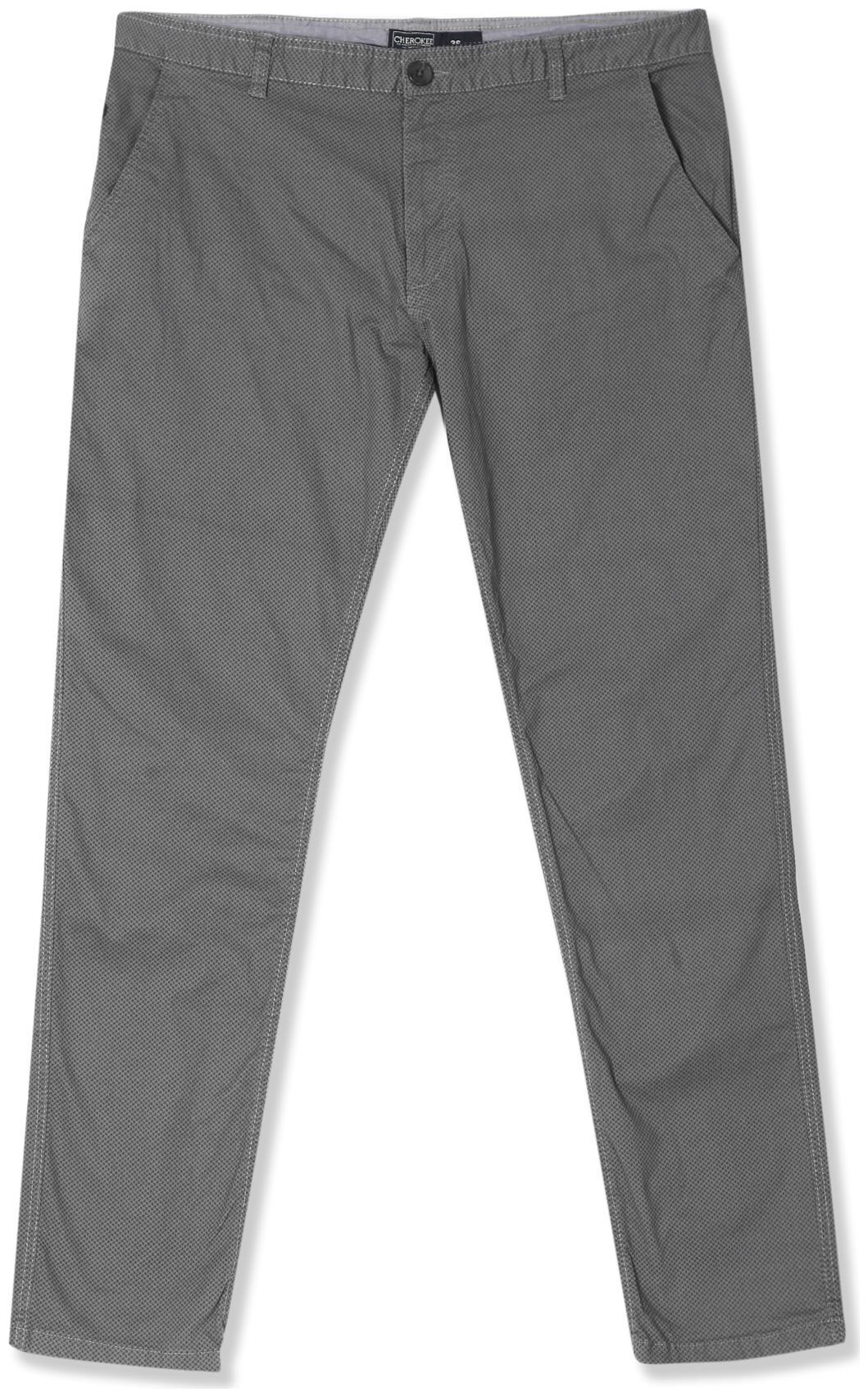 

CHEROKEE Men Grey Printed Slim fit Regular trousers