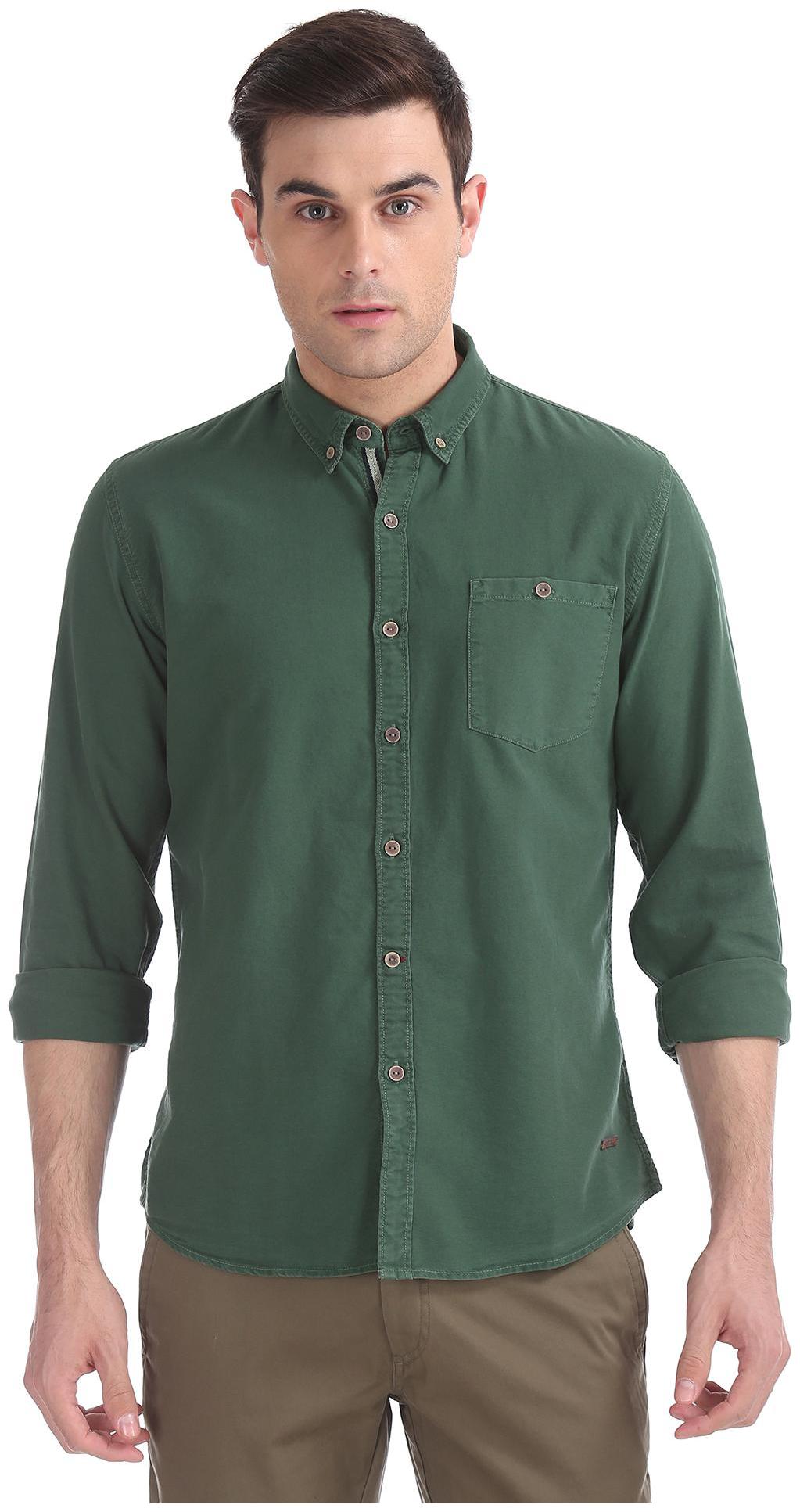 

CHEROKEE Men Regular fit Formal Shirt - Green