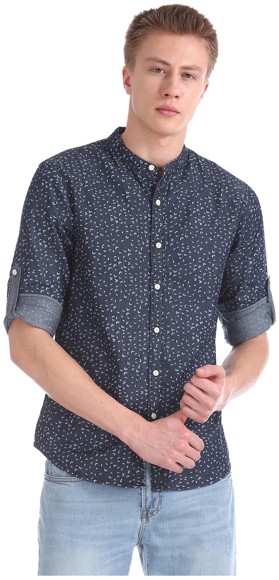 

CHEROKEE Men Blue Printed Regular Fit Casual Shirt