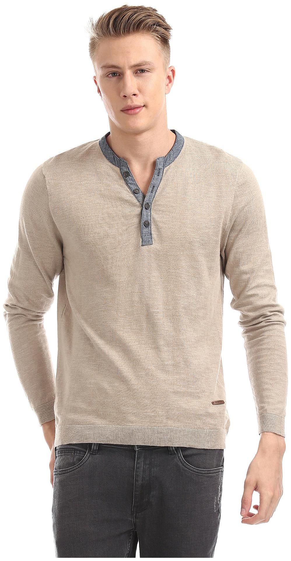 

CHEROKEE Men Beige High neck Pullover