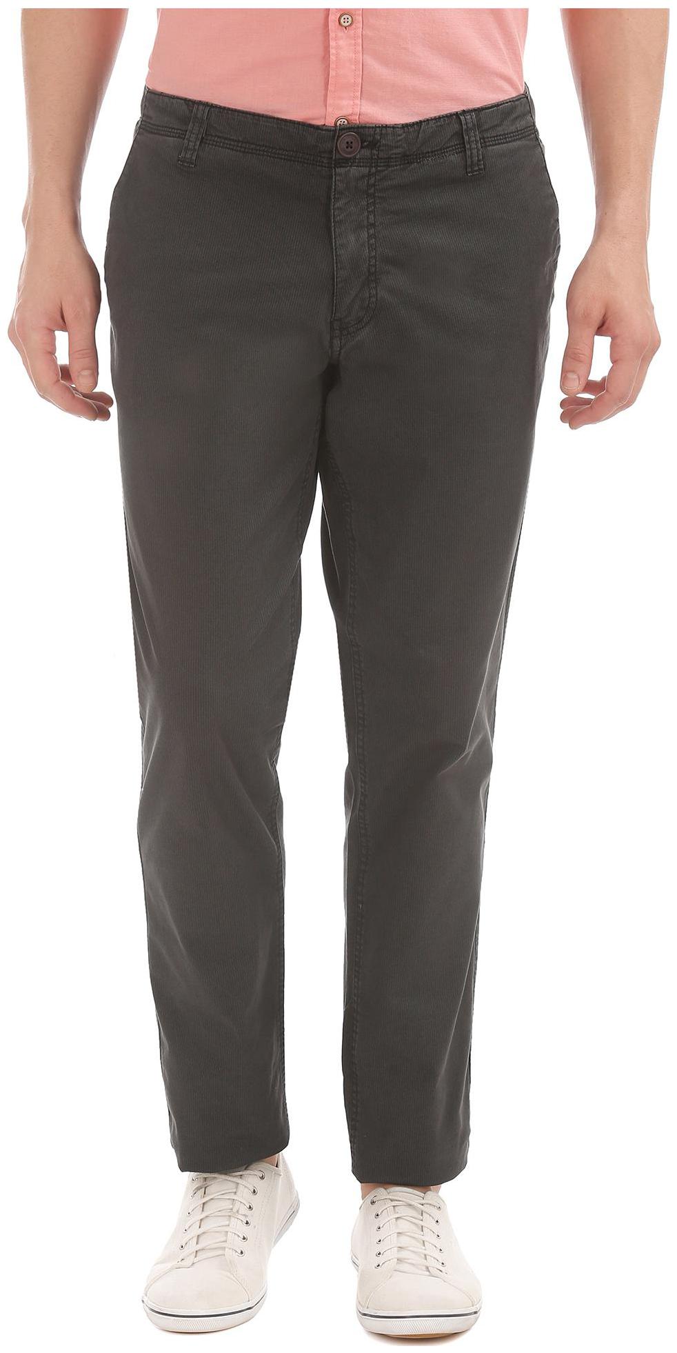 

CHEROKEE Men Grey Printed Slim fit Regular trousers