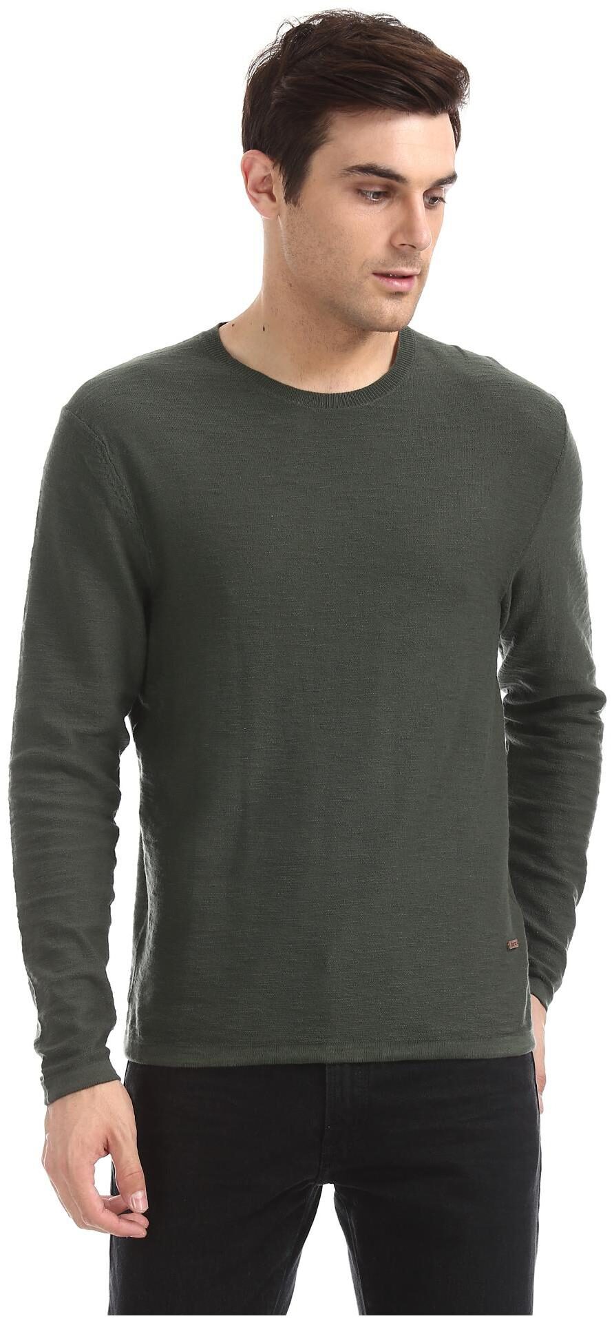 

CHEROKEE Men Green Round neck Pullover