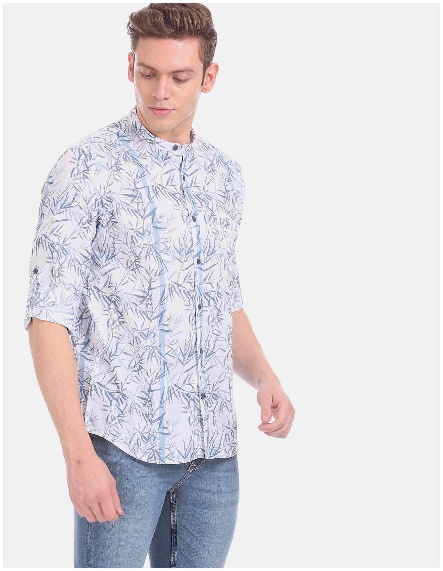 

CHEROKEE Men White Printed Regular Fit Casual Shirt