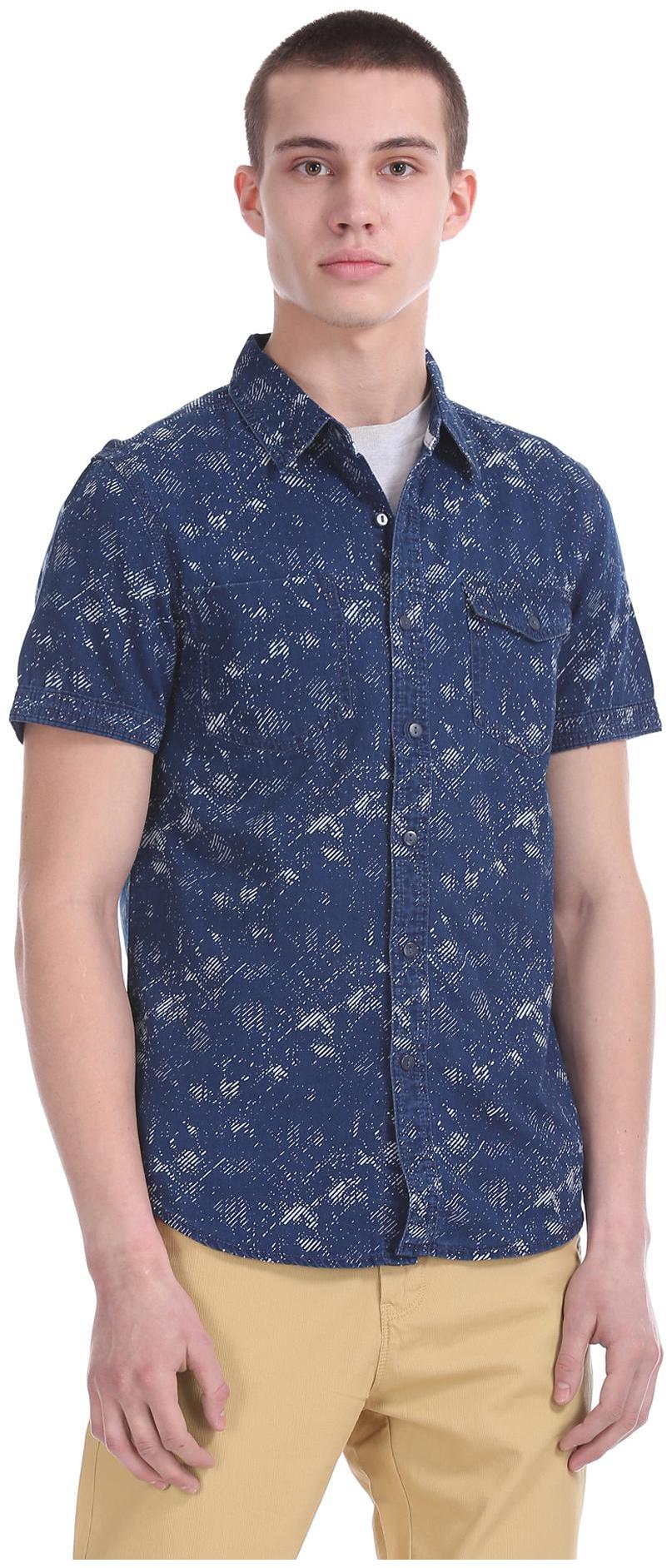 

CHEROKEE Men Blue Printed Regular Fit Casual Shirt