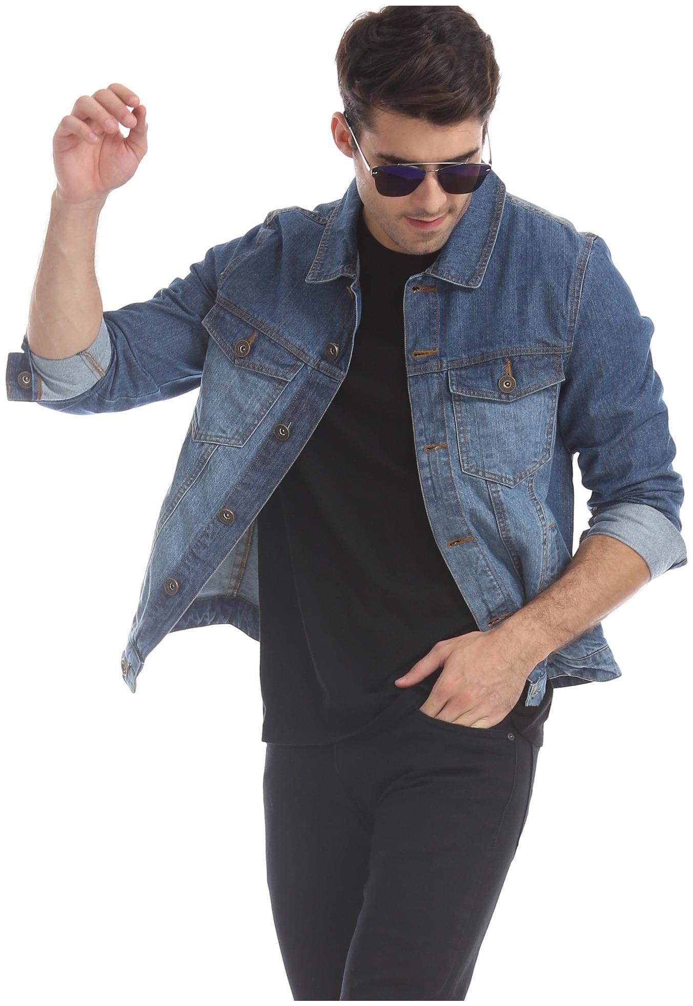 

CHEROKEE Men Blue Solid Denim jacket
