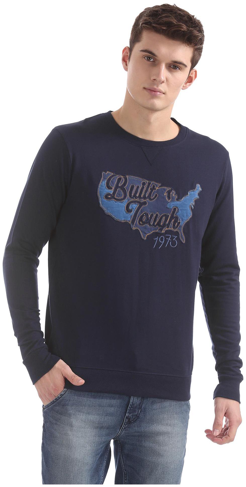 

CHEROKEE Men Blue Round neck Sweatshirt