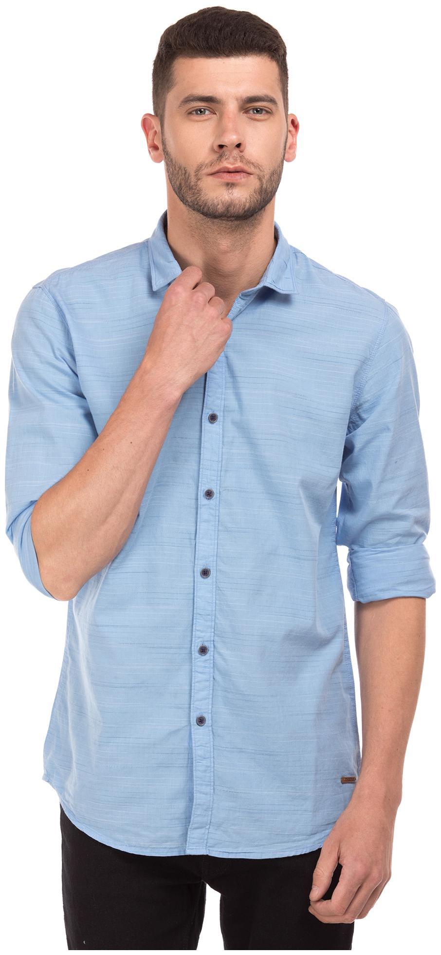 

CHEROKEE Men Blue Weaved Regular Fit Casual Shirt