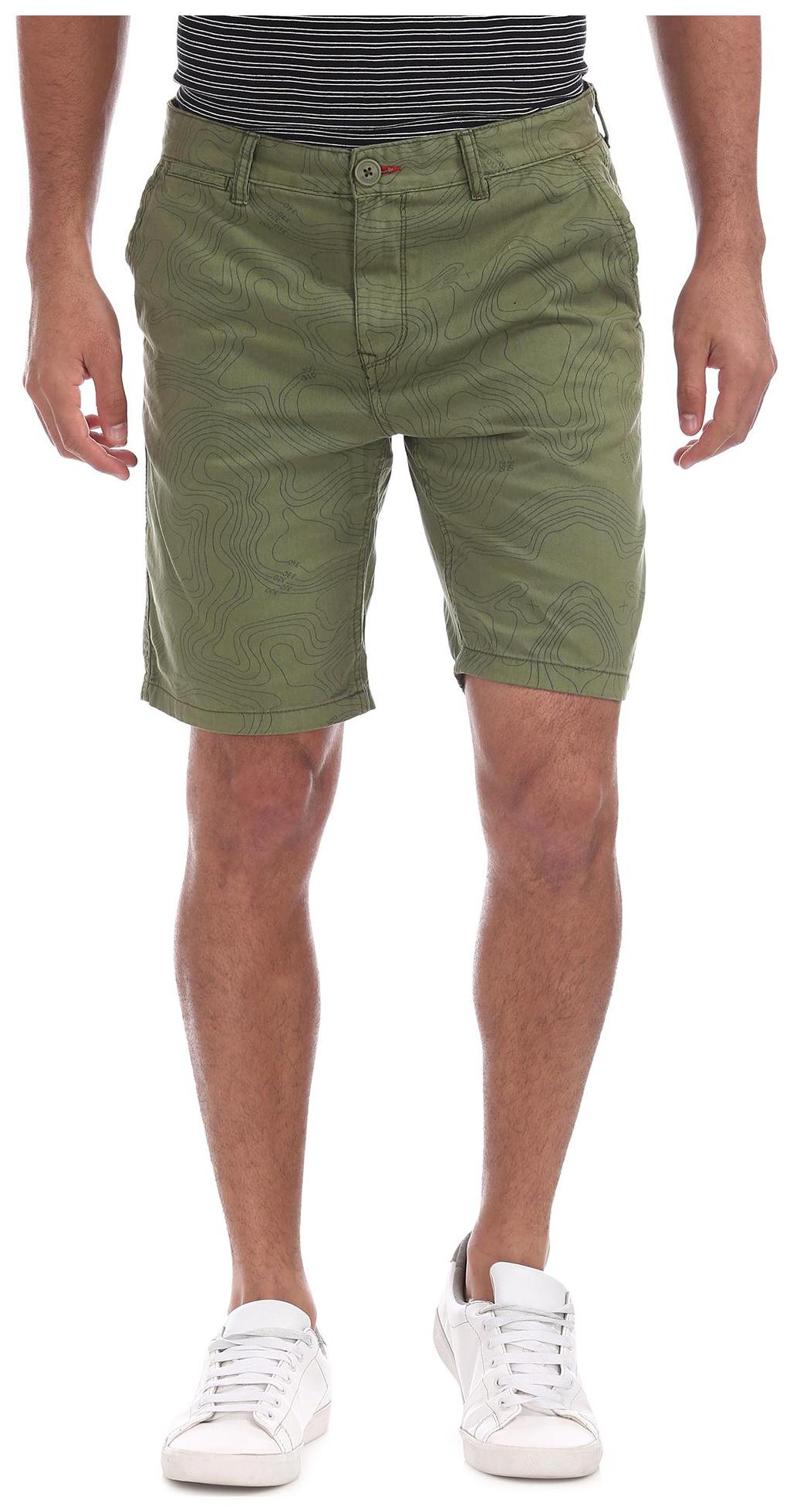 

CHEROKEE Men Green Slim Fit Regular Shorts