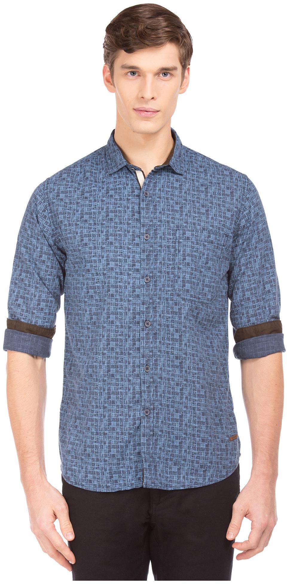 

CHEROKEE Men Blue Printed Regular Fit Casual Shirt