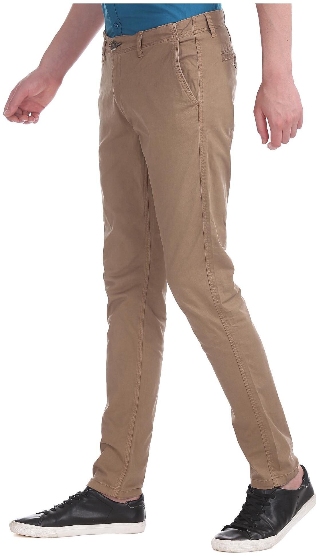 

CHEROKEE Men Brown Solid Slim fit Regular trousers