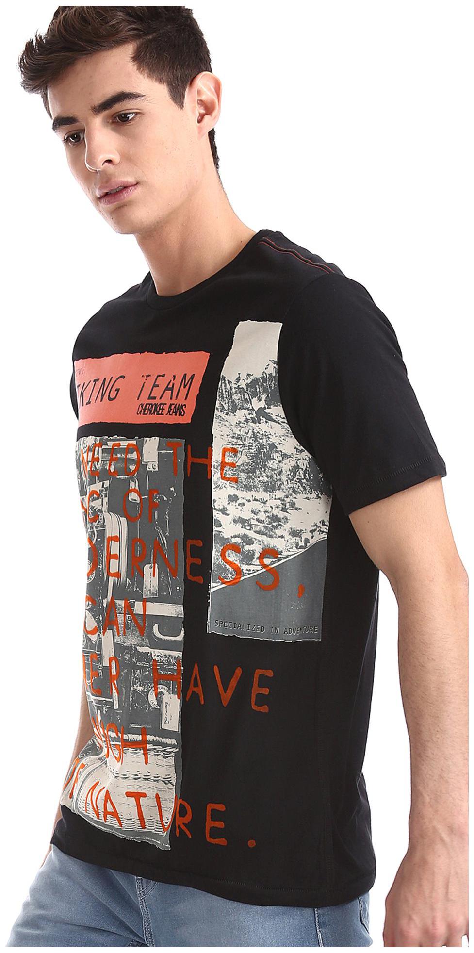 

CHEROKEE Men Black Regular fit Cotton Round neck T-Shirt - Pack Of 1