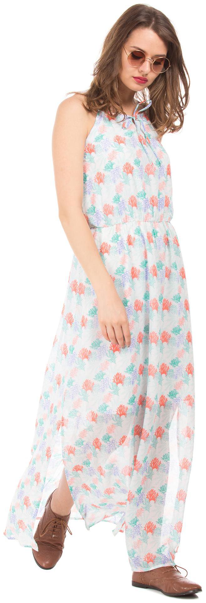 

CHEROKEE White Printed Maxi dress