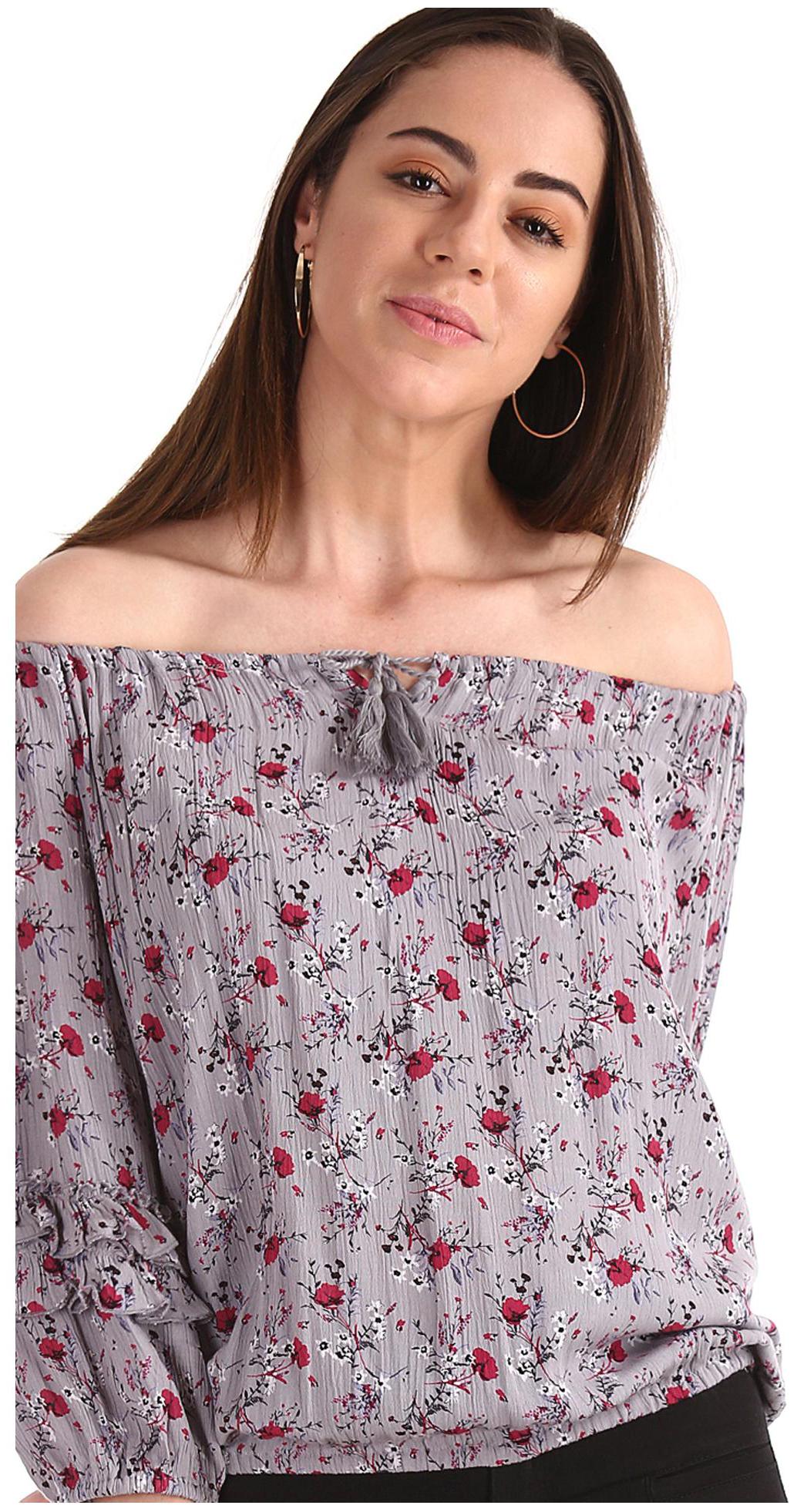 

CHEROKEE Women Printed Regular top - Grey