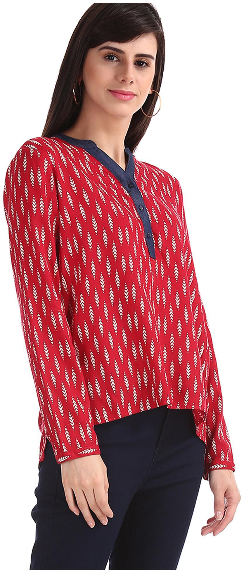 

CHEROKEE Women Printed Regular top - Red