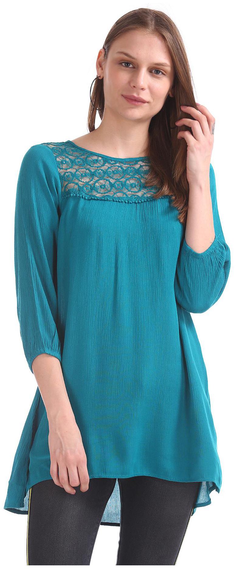 

CHEROKEE Women Solid Regular top - Green