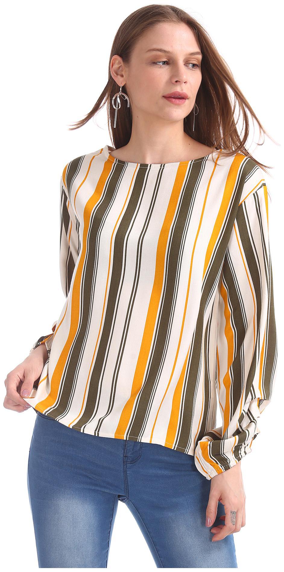 

CHEROKEE Women Striped Regular top - White