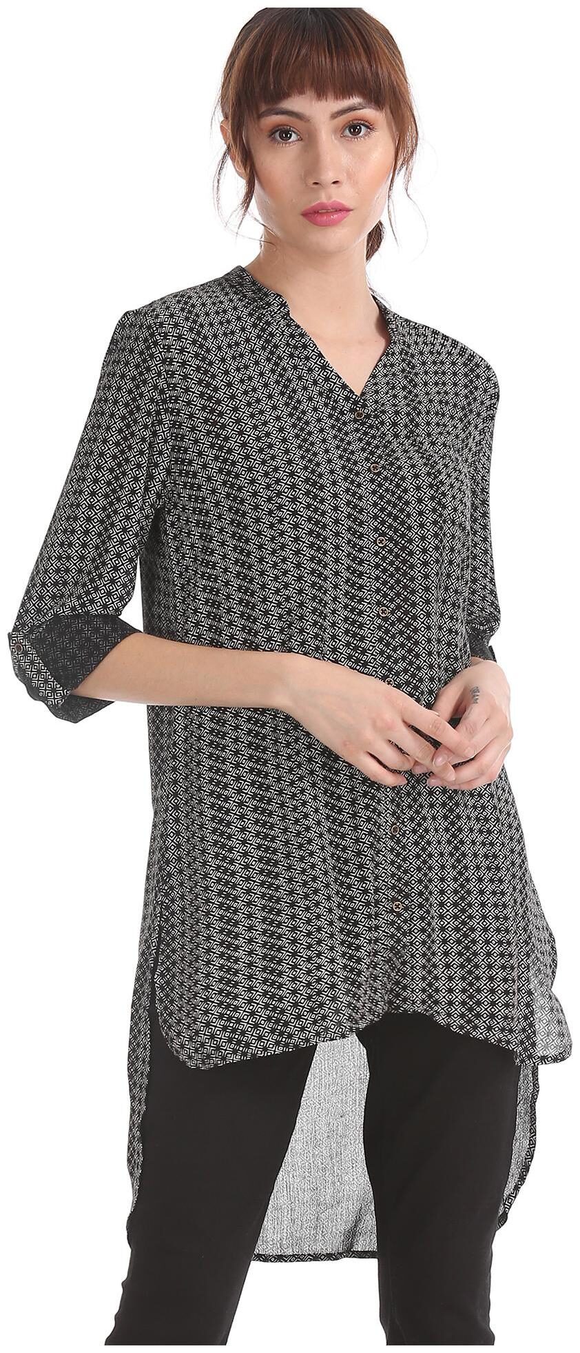 

CHEROKEE Women Printed Regular tunic - Black