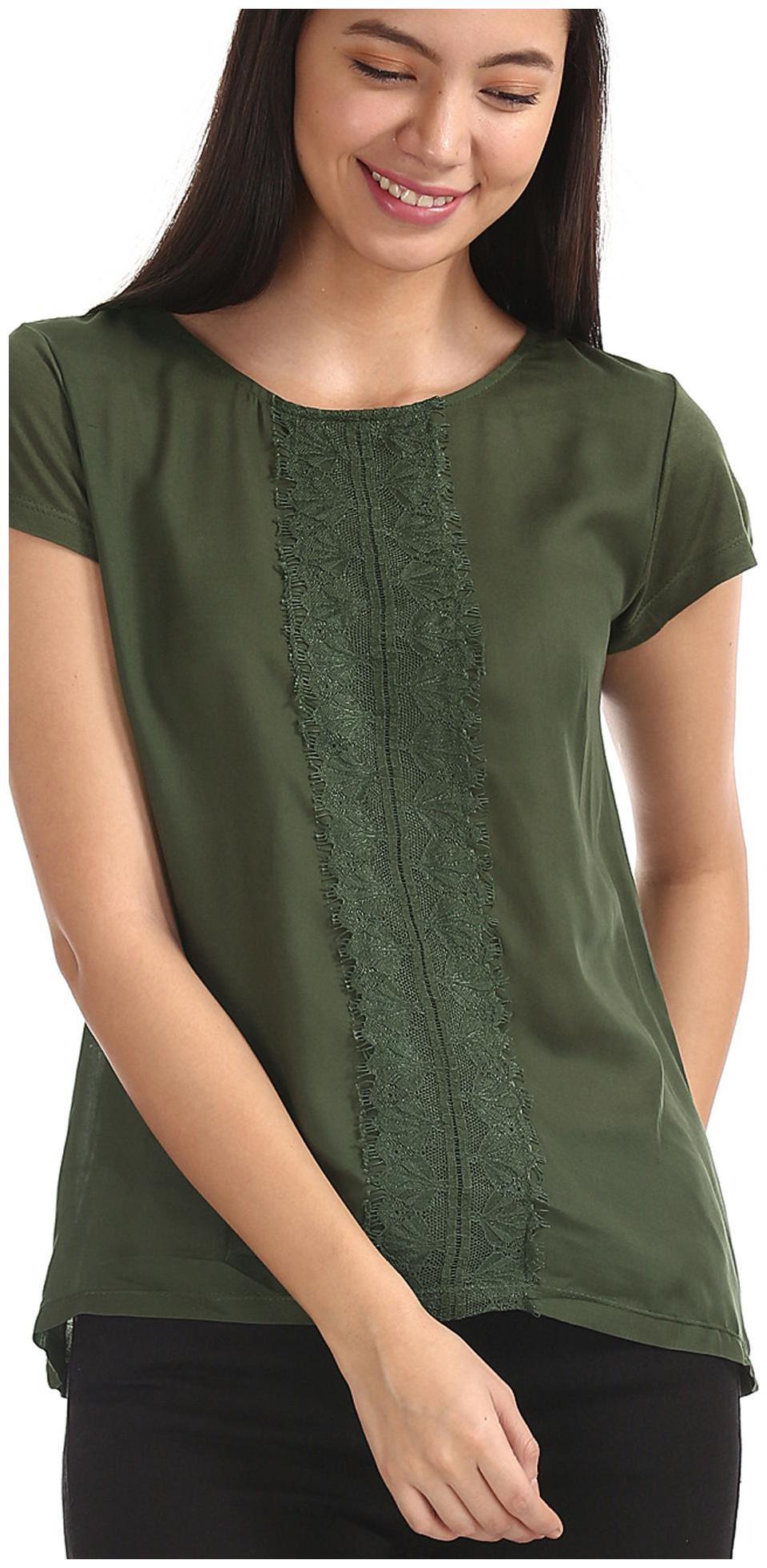 

CHEROKEE Women Solid Regular top - Green