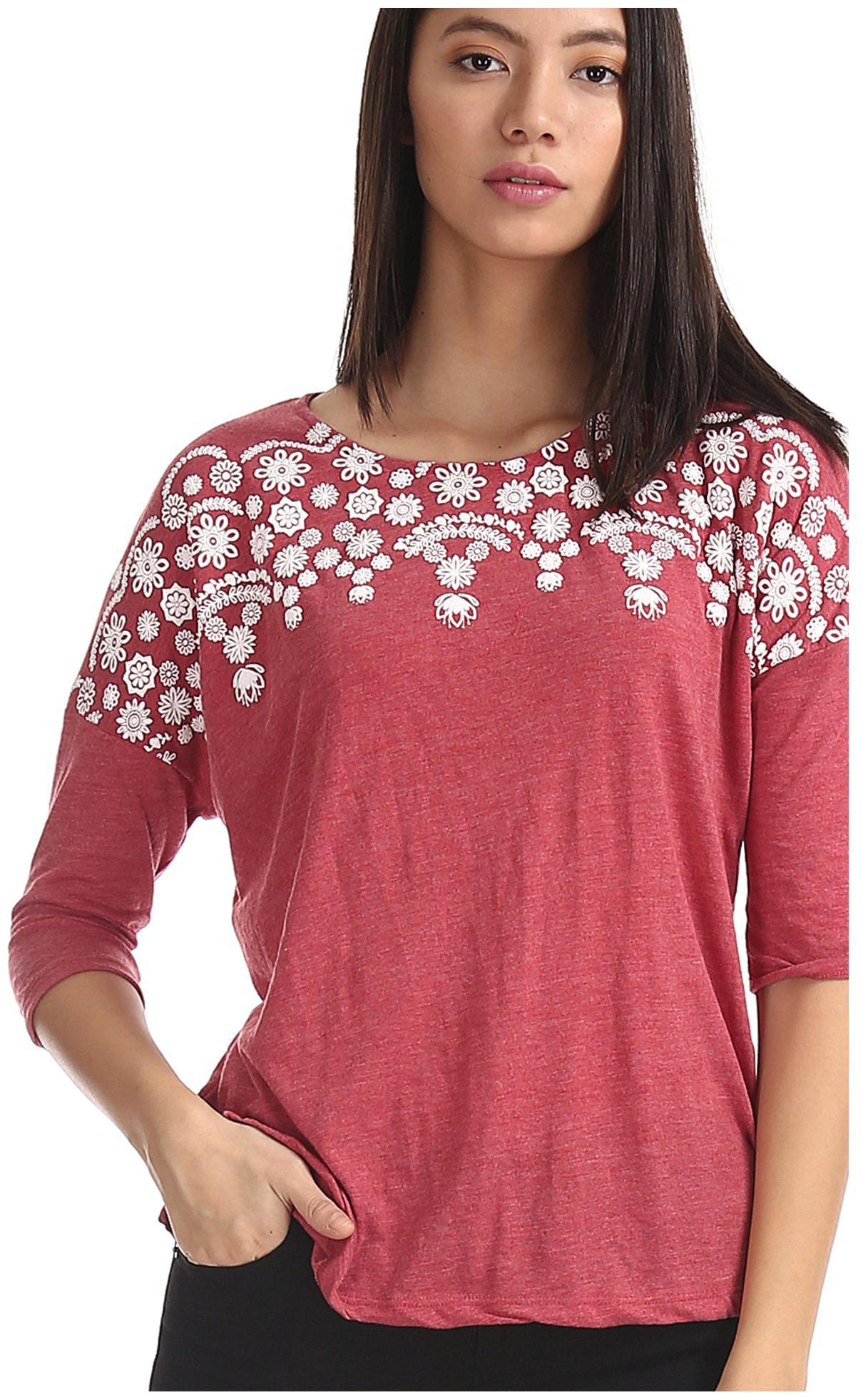 

CHEROKEE Women Printed Regular top - Red