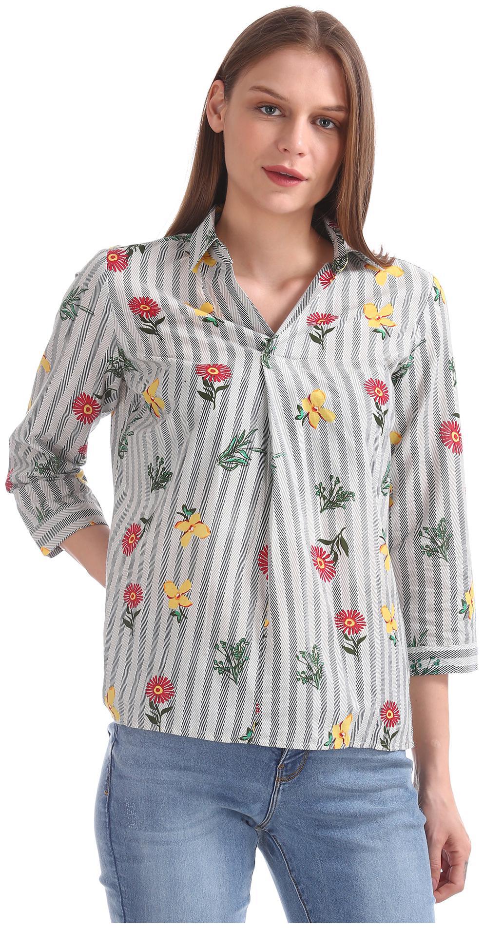 

CHEROKEE Women Printed Regular top - Grey