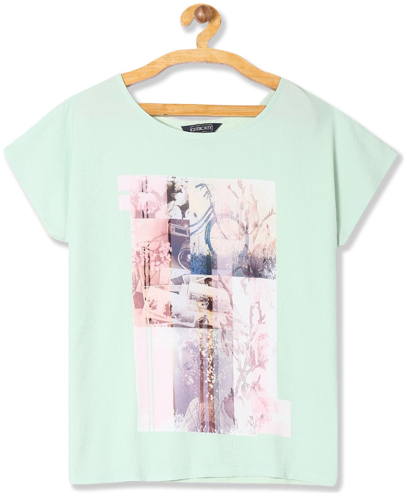 

CHEROKEE Women Printed Regular top - Green