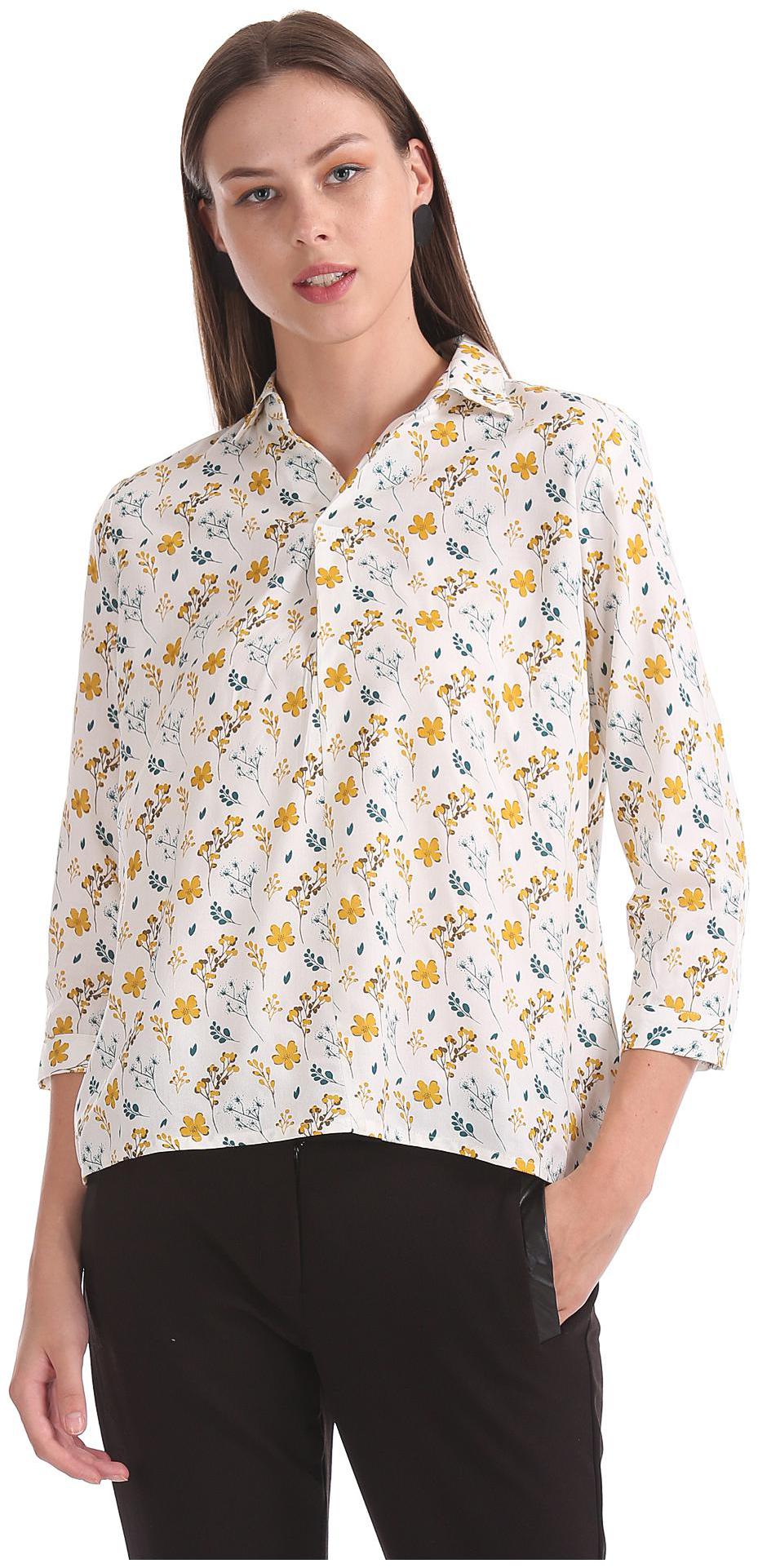 

CHEROKEE Women Printed Regular top - White