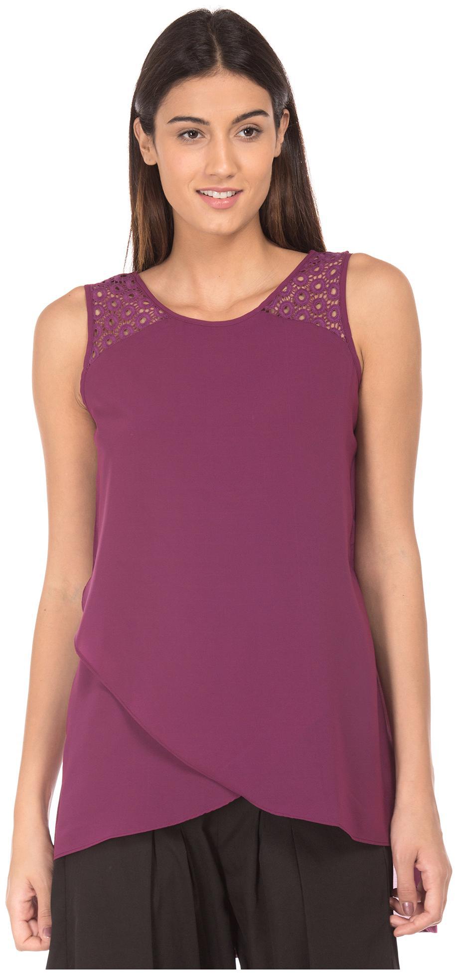 

CHEROKEE Women Solid Regular top - Purple